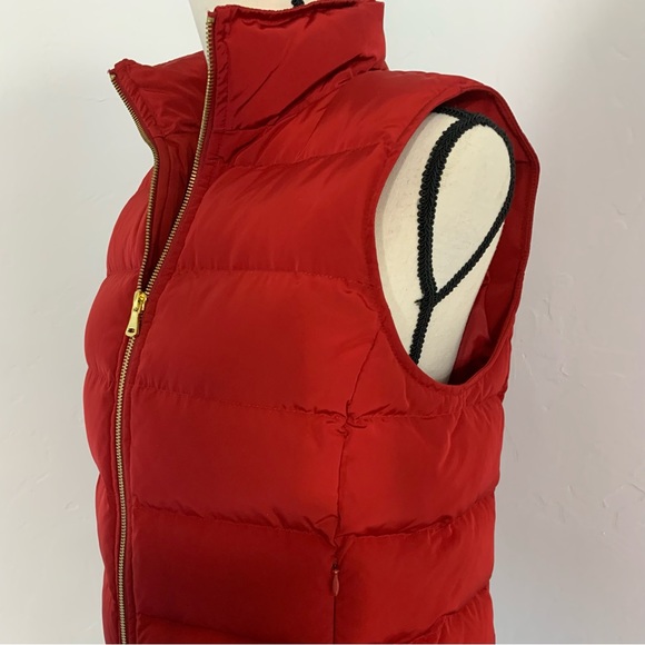 NWOT Talbots Red Pop Down Puffer Vest - Picture 5 of 12